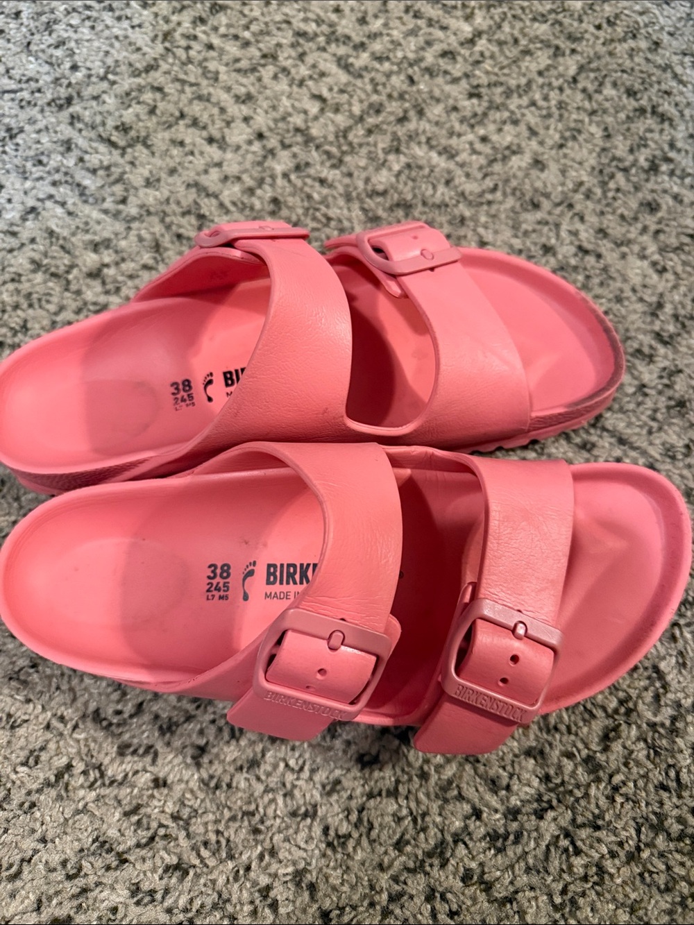 Birkenstock Arizona EVA Pink Double Strap Sandals Size 38
